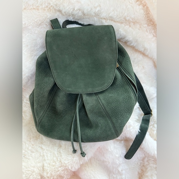 Vintage 90s Coach Sonoma Backpack in Green Suede Leather - Picture 2 of 6